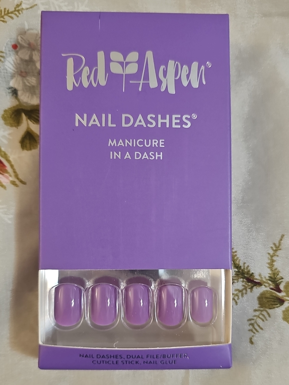 Red Aspen Purple Nail Dashes - Press-On Manicure